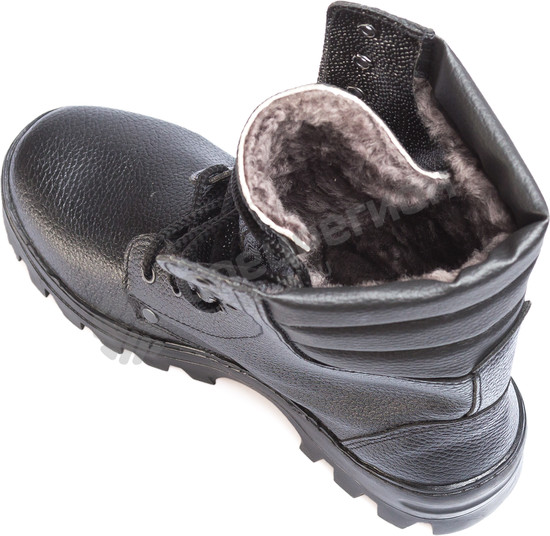 Фотография Ботинки кожаные с высоким берцем зимние DOG МБ-5092 РЕЙД натуральный мех
