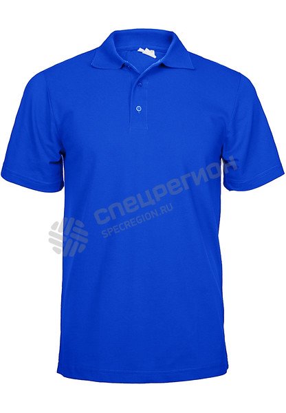 Фотография Рубашка поло мужская ярко-синяя 100% х/б