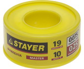 Фумлента Stayer 12360-19-025 "MASTER", плотность 0,25 г/см3, 0,075ммх19ммх10м